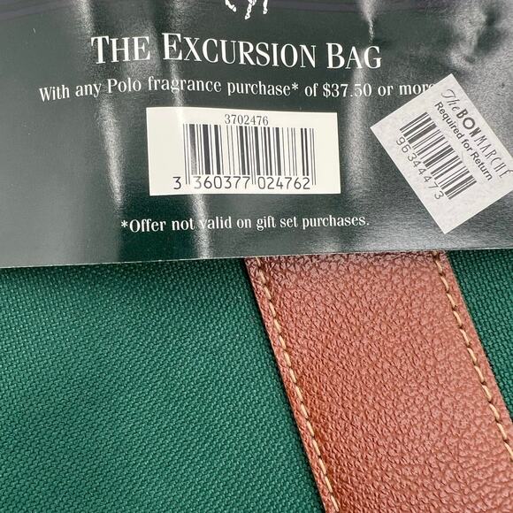 Polo Ralph Lauren canvas men’s women’s The Excursion Travel Duffle Bag - Picture 3 of 7